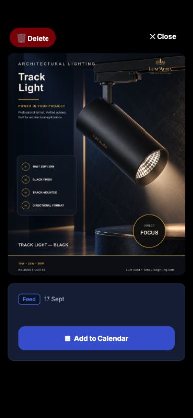 Live GraphicBeast preview of a generated Lumaura product design