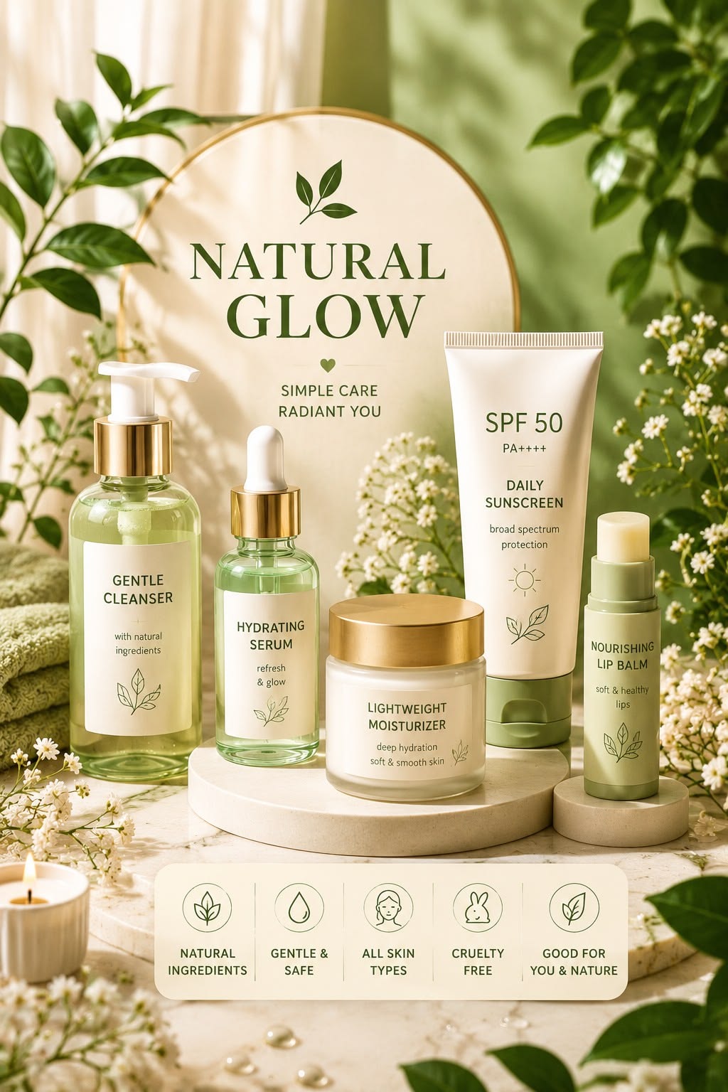 GraphicBeast natural skincare lifestyle social media design