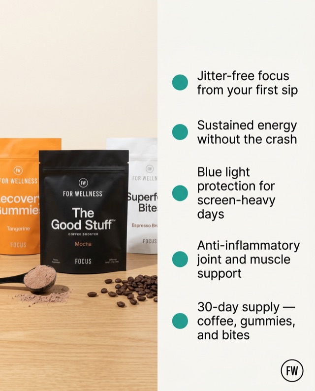 Wellness product benefit breakdown design